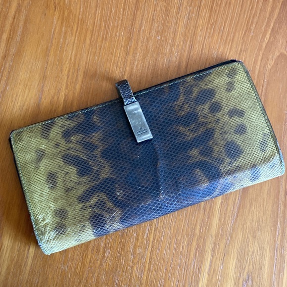 Vintage Gucci Leather Snakeskin Wallet - Picture 7 of 8